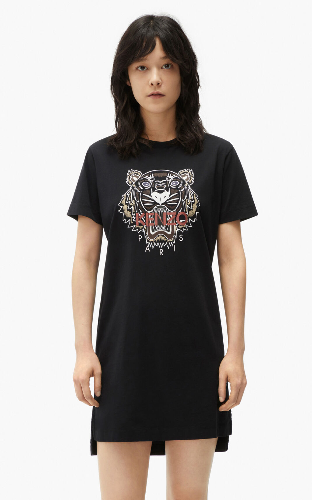 Kenzo Tiger T shirt Kjole Dame - Sort DK-198175